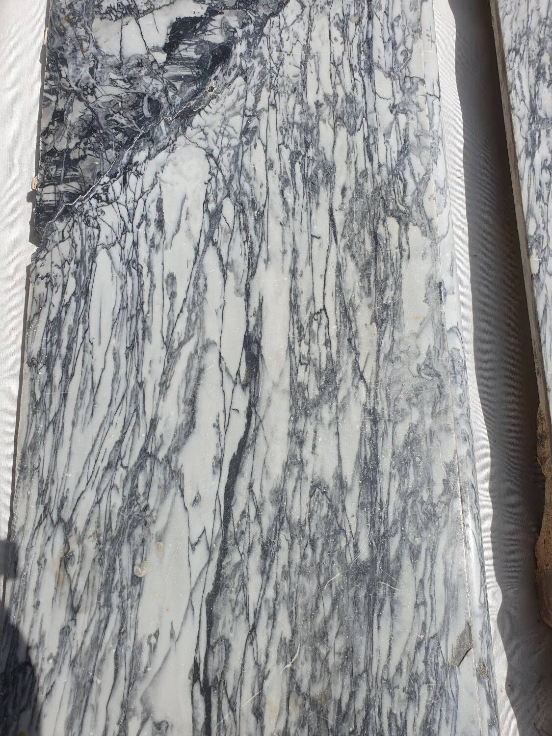 Napoleon III marble fireplace with modillions