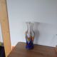 Vase Carlo Moretti en Verre de Murano Orange et Bleu