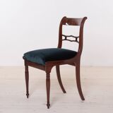 Ensemble de salle à manger Biedermeier, table ronde et quatre chaises, 19e siècle