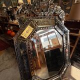 Grand miroir vénitien ancien à pare-close – début XXᵉ siècle