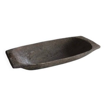 Small rustic carved wooden bowl