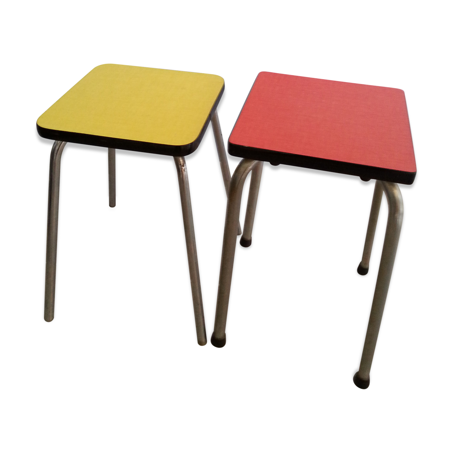 Lot 2 tabourets formica vintage