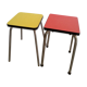Lot 2 tabourets formica vintage