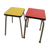 Lot 2 tabourets formica vintage