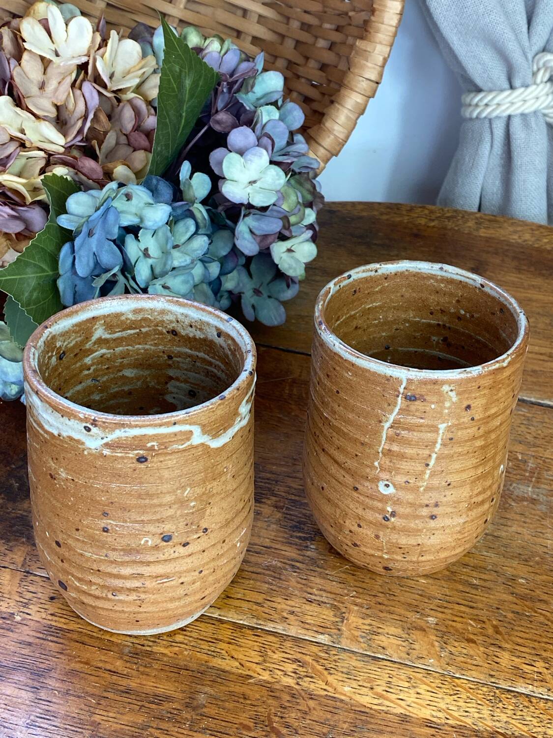 Pyrite stoneware mugs from Vallauris