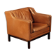 Armchair design Scandinavian brown leather.