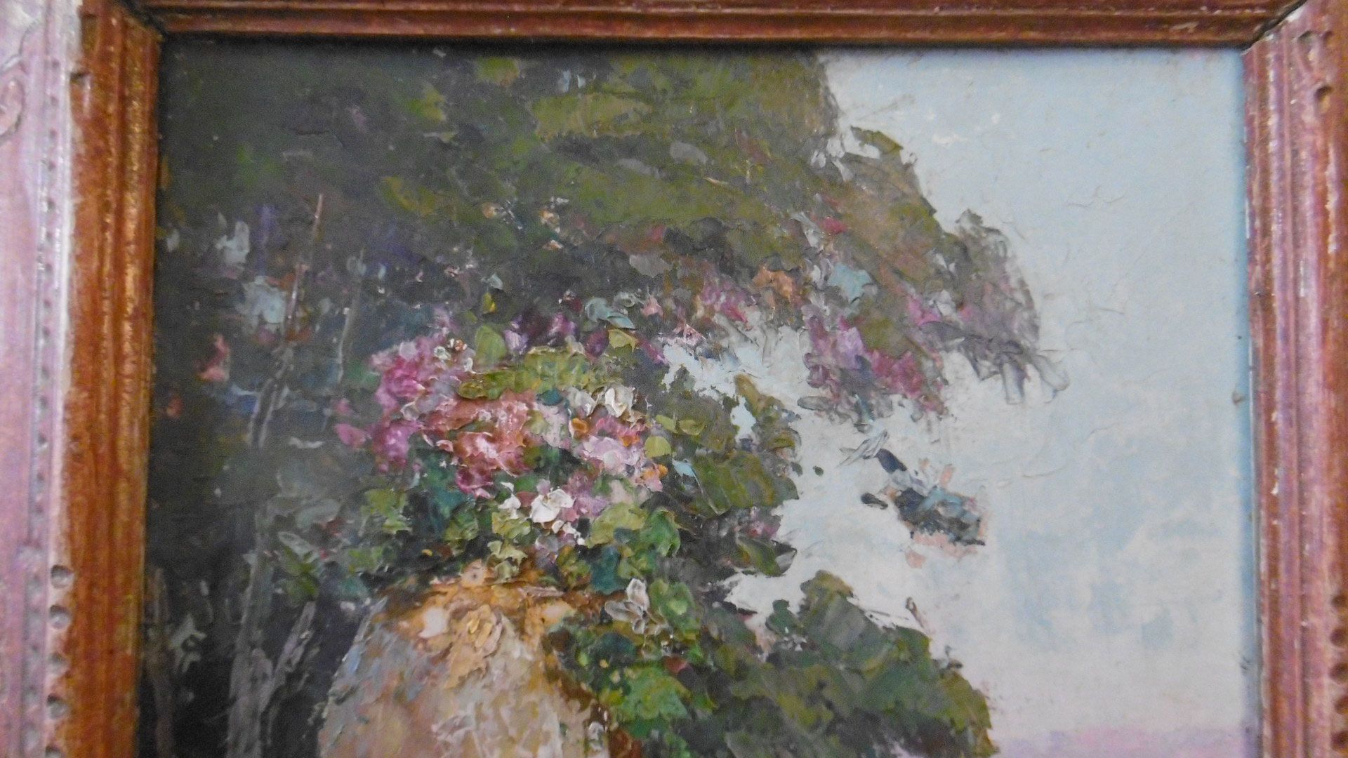 Peinture huile signee Paul Pierre Emiot - jarre provencale