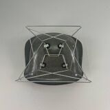 Eames Herman Miller 1950s LAR armchair in elephant grey on cats cradle black base