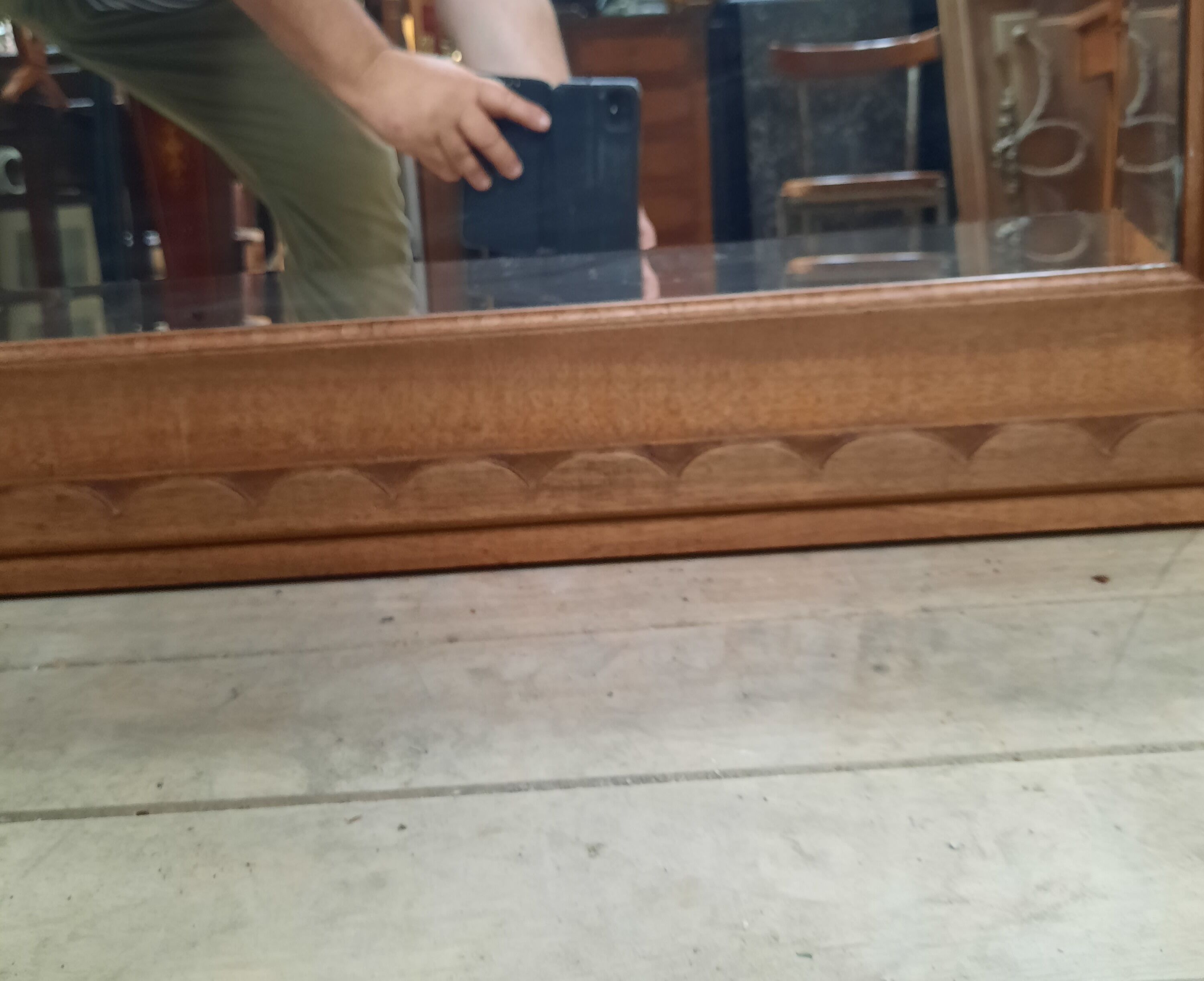Art Deco mirror wooden surround