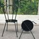 Pair of vintage bistro chairs in black metal — Terrace & Balcony