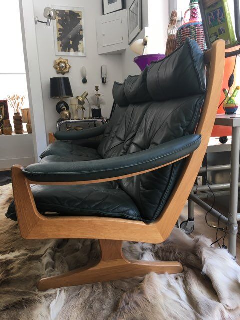 Soda Galvano 3 seater sofa in leather and ash