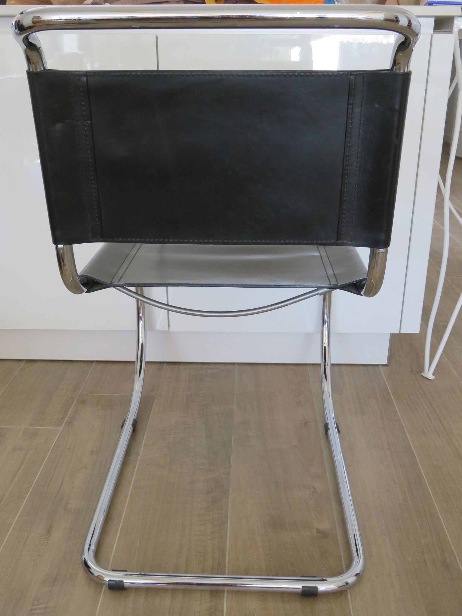 Chair sled vintage MR10 by Ludwig Mies Van der Rohe for Thonet