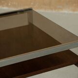 Rosewood and steel coffee table, Denmark, 1970s