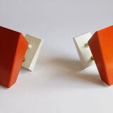 Orange wall sconces by J. J. M. Hoogervorst for Anvia, 1960s