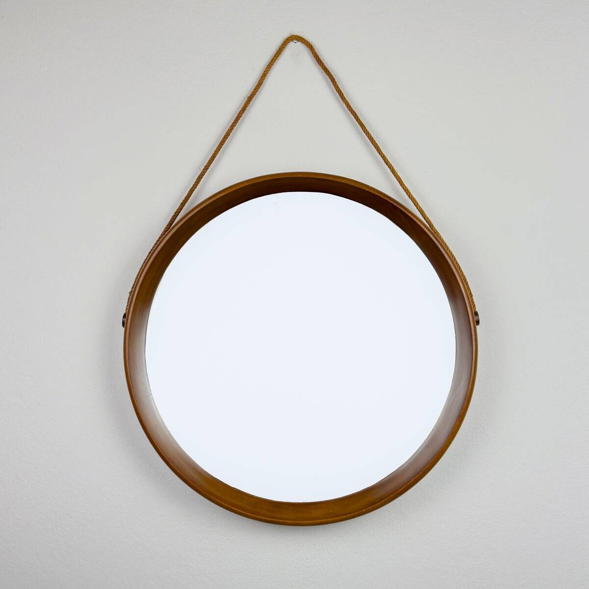 Mid-century wall mirror in teak, Italy, 1960s