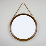 Mid-century wall mirror in teak, Italy, 1960s
