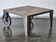 Table basse en acier industriel brutaliste