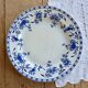 Large round antique plate, blue and white Dresden porcelain.