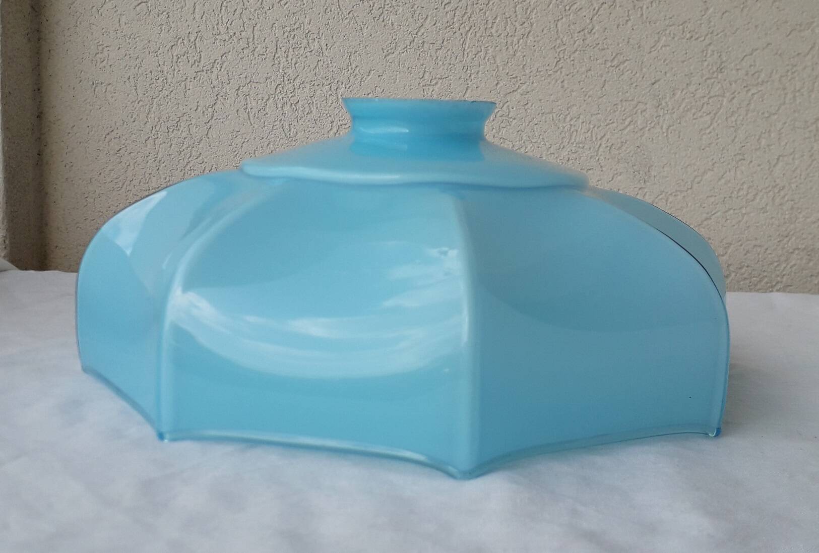 Abat-jour bleu Art Déco