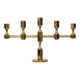 Swedish brass five arm candelabra by Gusum