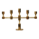 Swedish brass five arm candelabra by Gusum