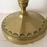 Pair of 29cm gold-plated brass candlesticks