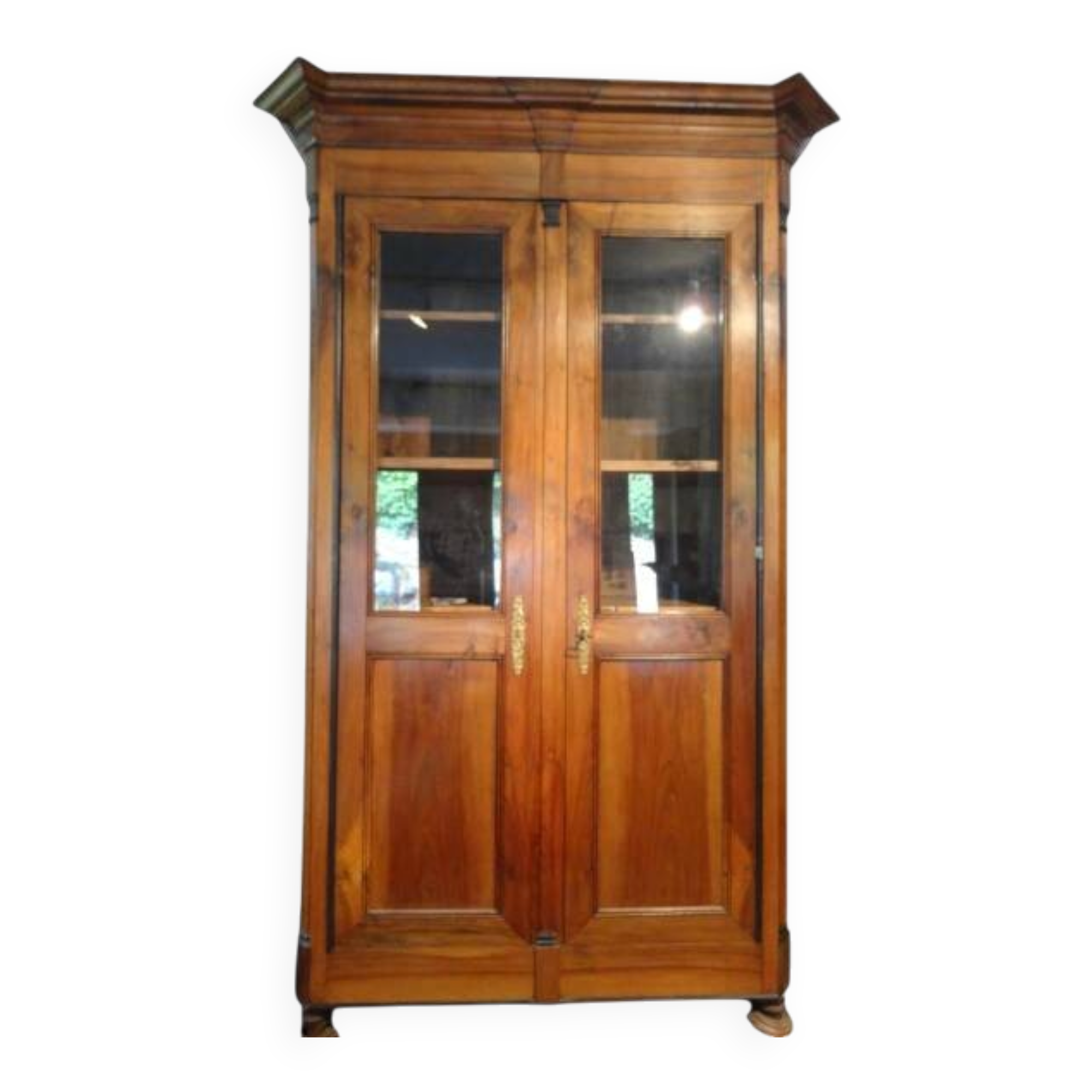 Large director's bookcase in solid walnut, 19th century.