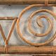 old rattan bamboo mirror owl shape vintage owl