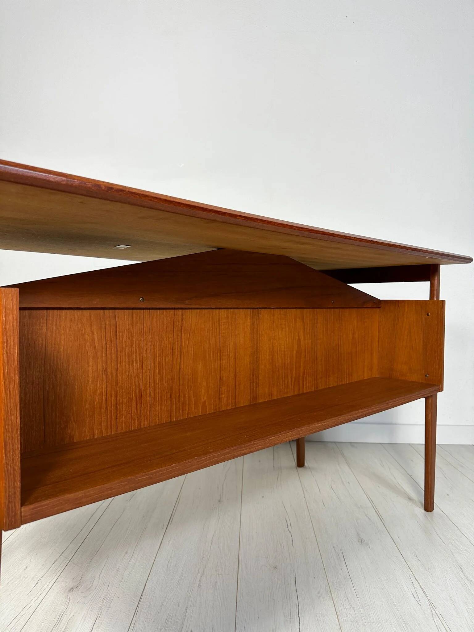 1960s Vintage Mid-Century Danish Teak Writing Desk