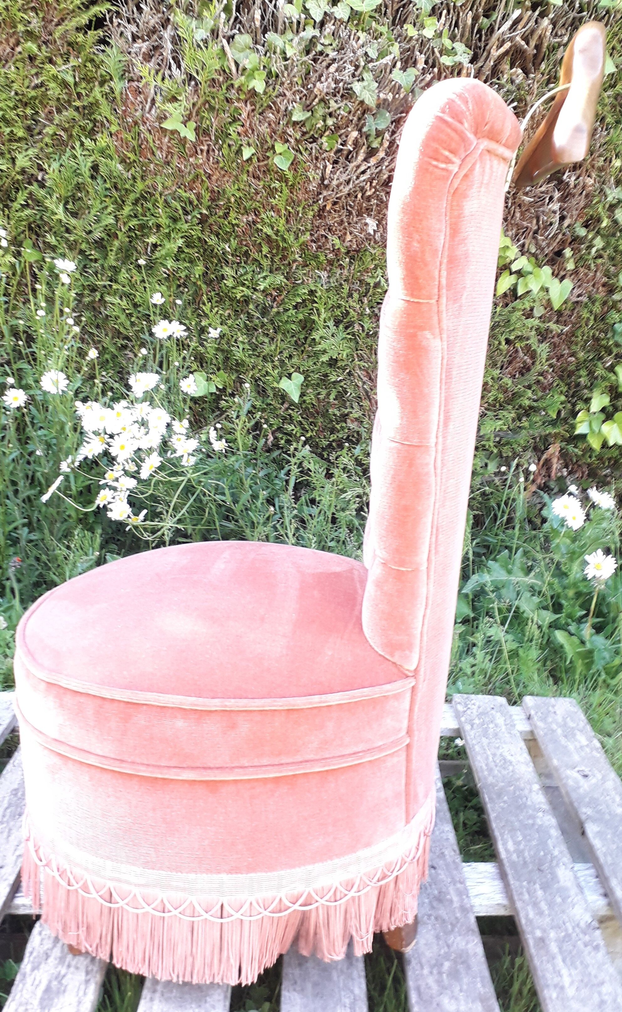 Pink veloures warmer years 70