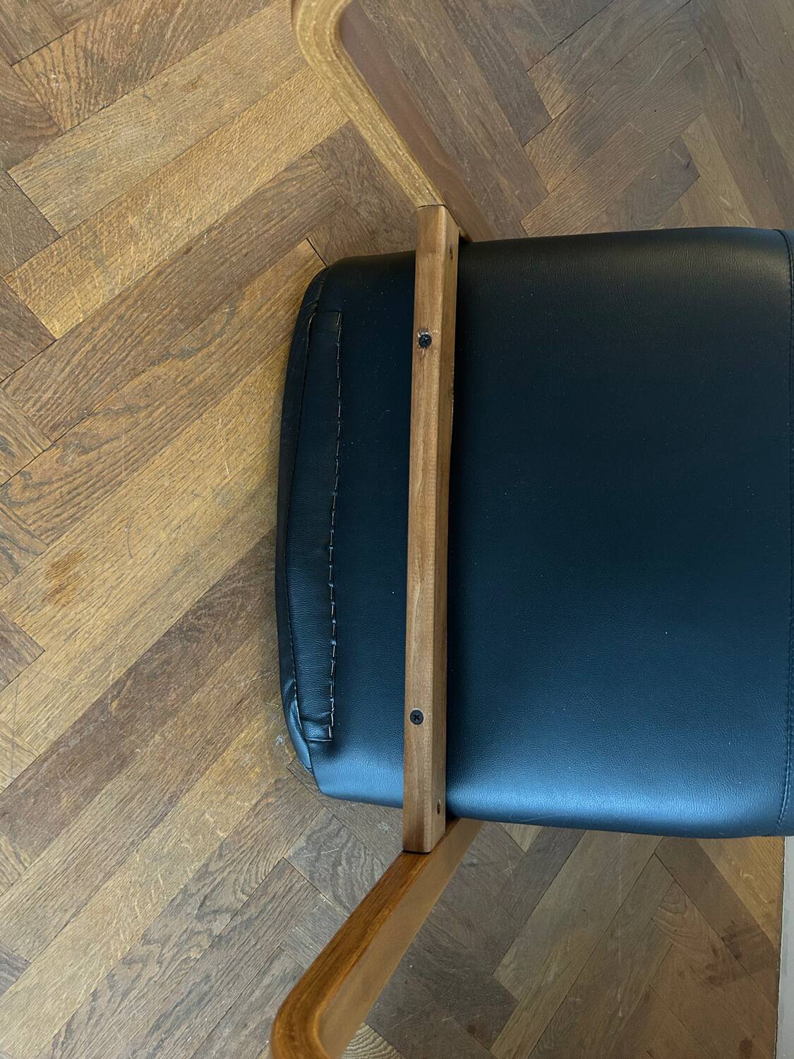 Teak and Skai Armchair