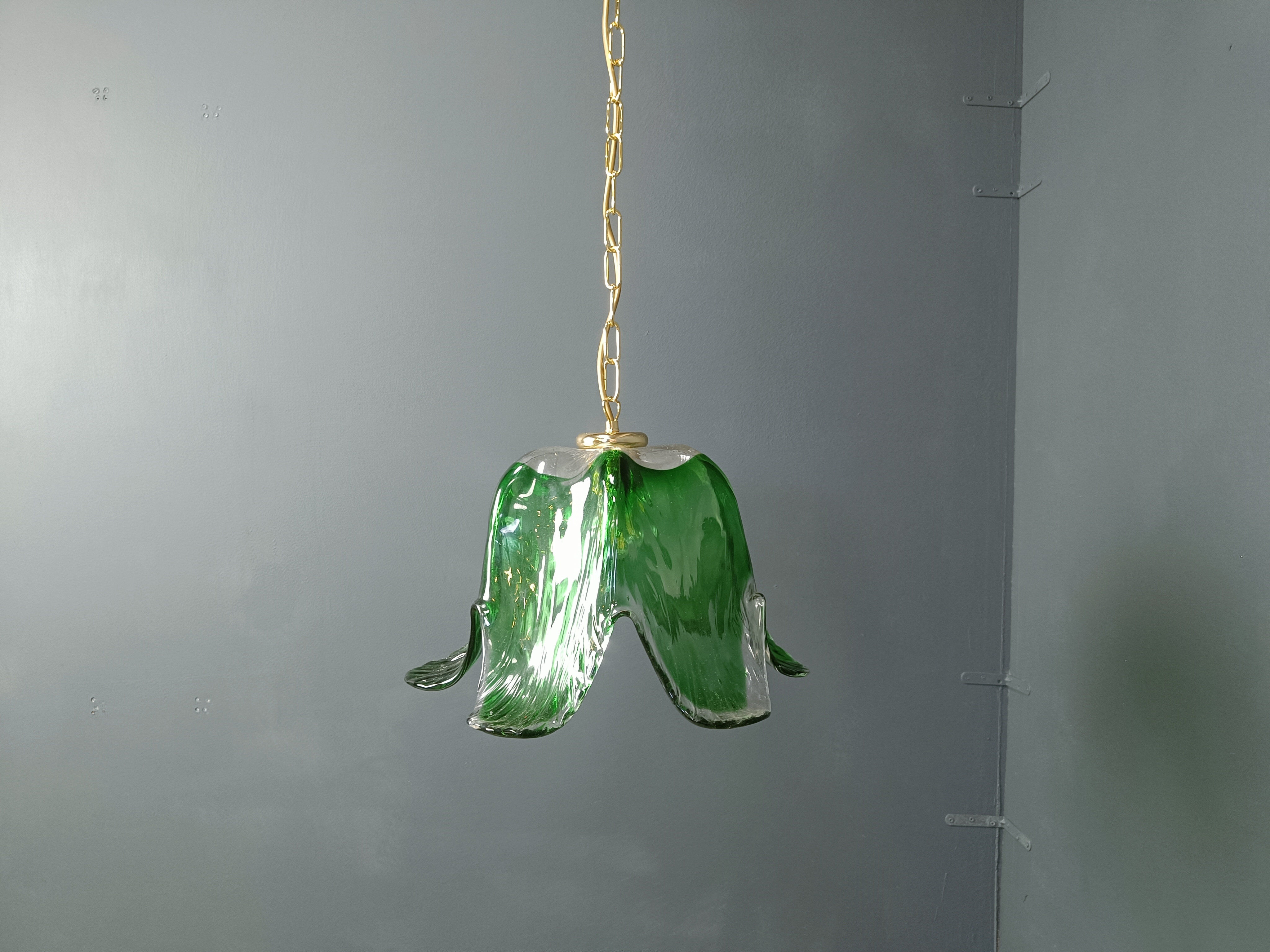 Vintage Murano glass pendant light, for Mazzega, 1960s
