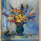 Tableau bouquet de fleurs par raymond charlot