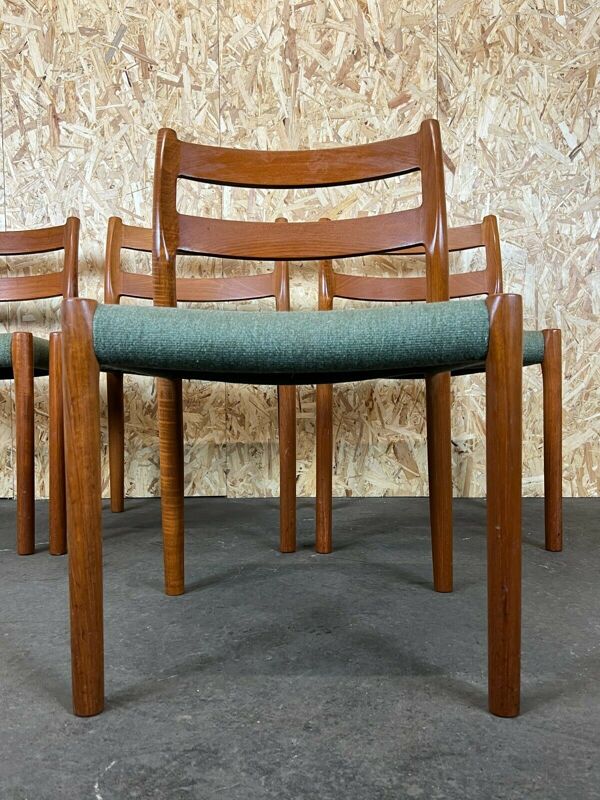 4 chaises en teck Niels O. Möller pour J.L. Moller’s 60