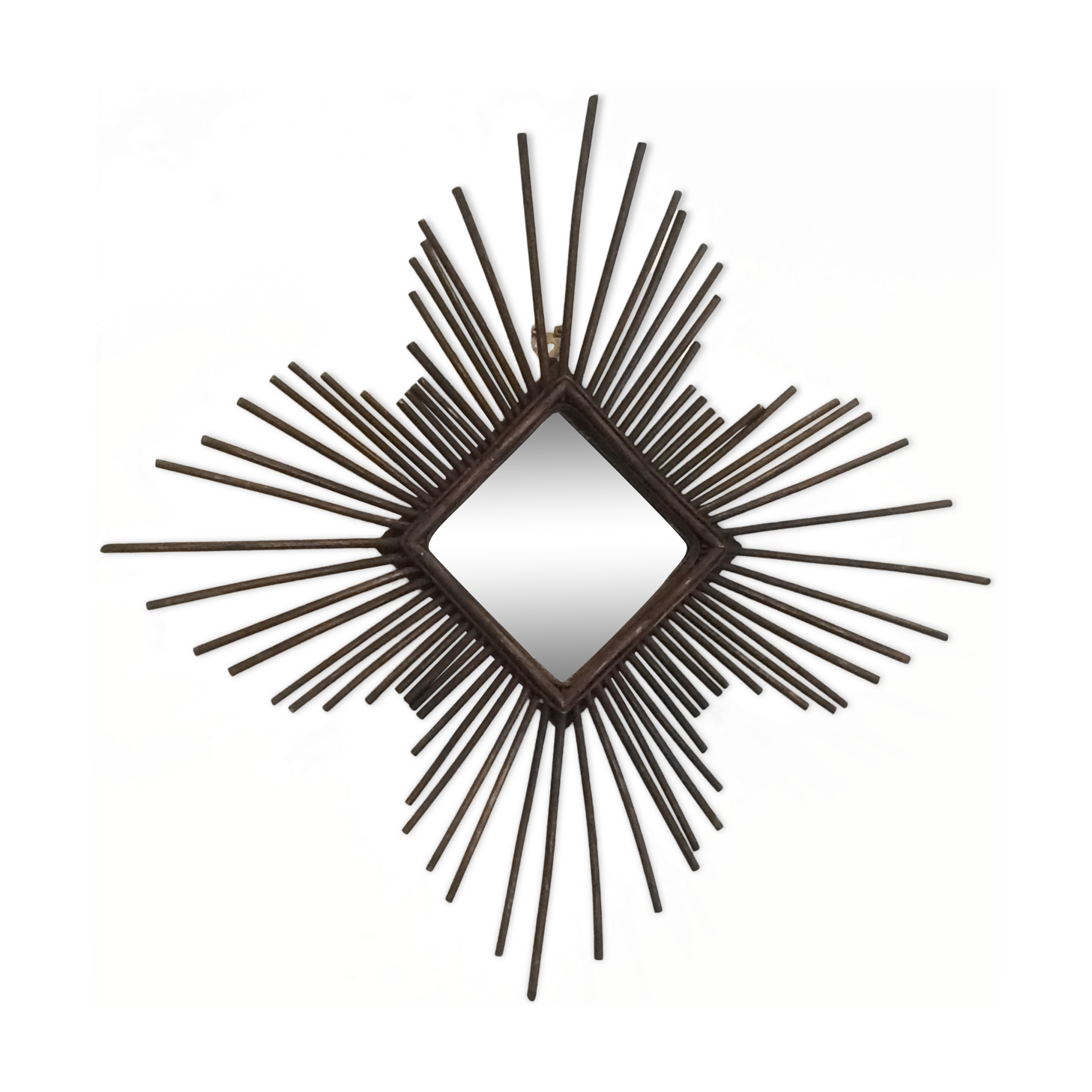 Miroir soleil années 60/70 - 62x62cm