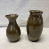 Ensemble de 2 vases en grès artisanal
