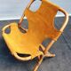Armchair 1960 bamboo and suede leather