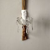 Wall lamp in gilded bronze and crystal louis XVI style