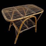 Rattan coffee table in the style of Franco Albini, Italy, 1960s