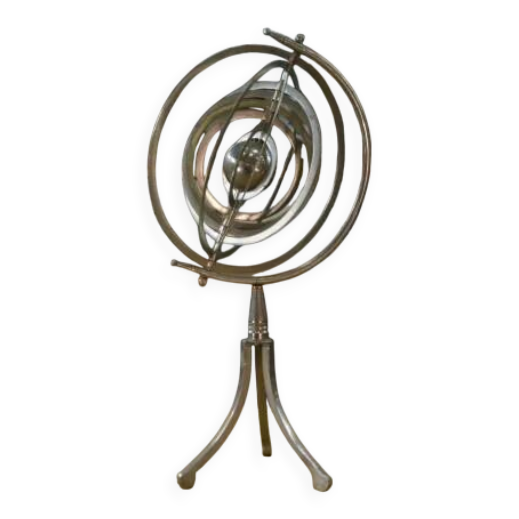 Astrolabe en laiton nickelé 1930’s