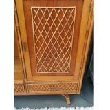 Armoire en rotin des années 70