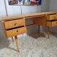 Vintage desk Ekawerk compass feet 50s