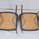 Pair of vintage faux leather and chrome armchairs