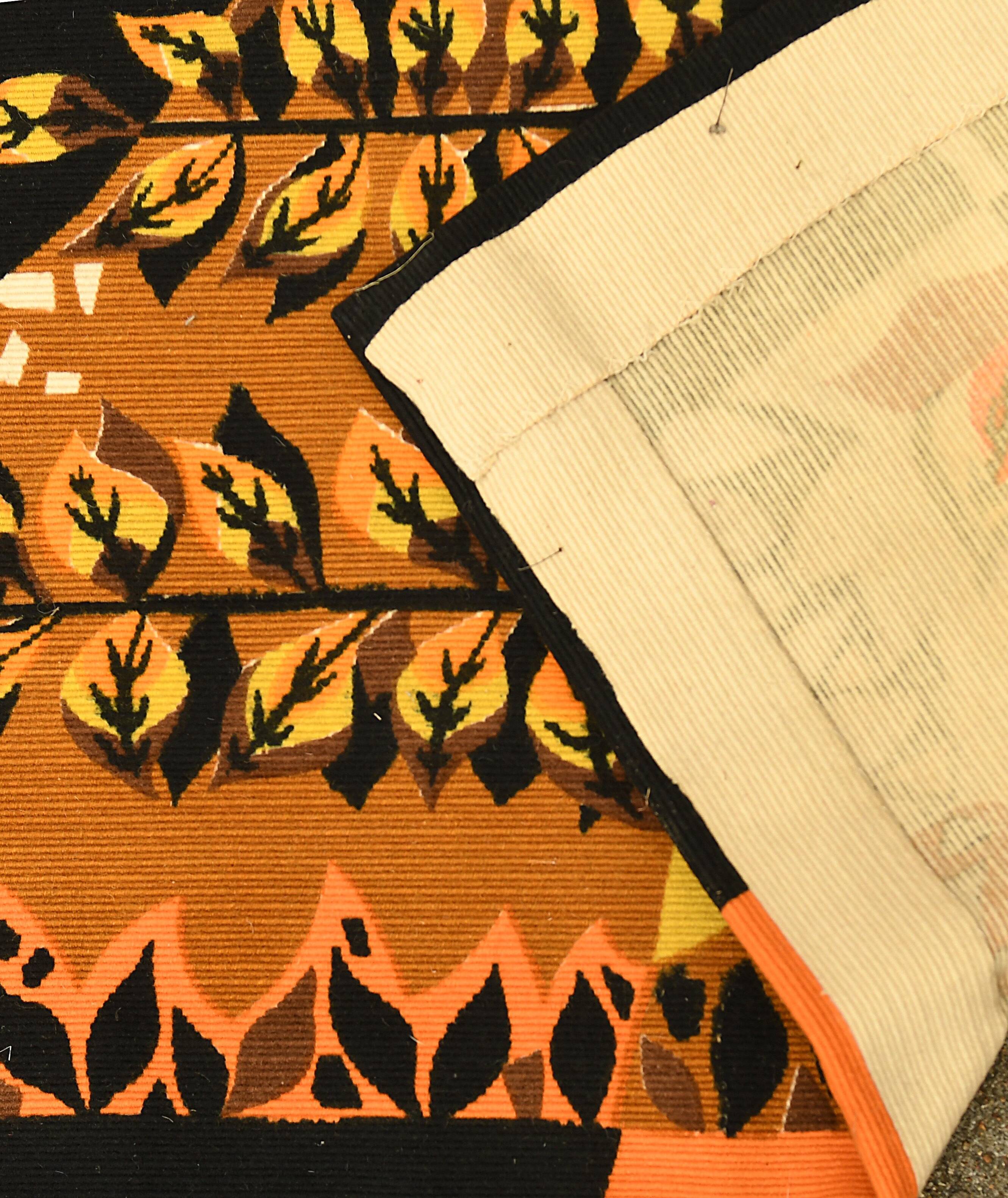 Aubusson tapestry "fleur solaire"