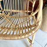 Old vintage rattan chair