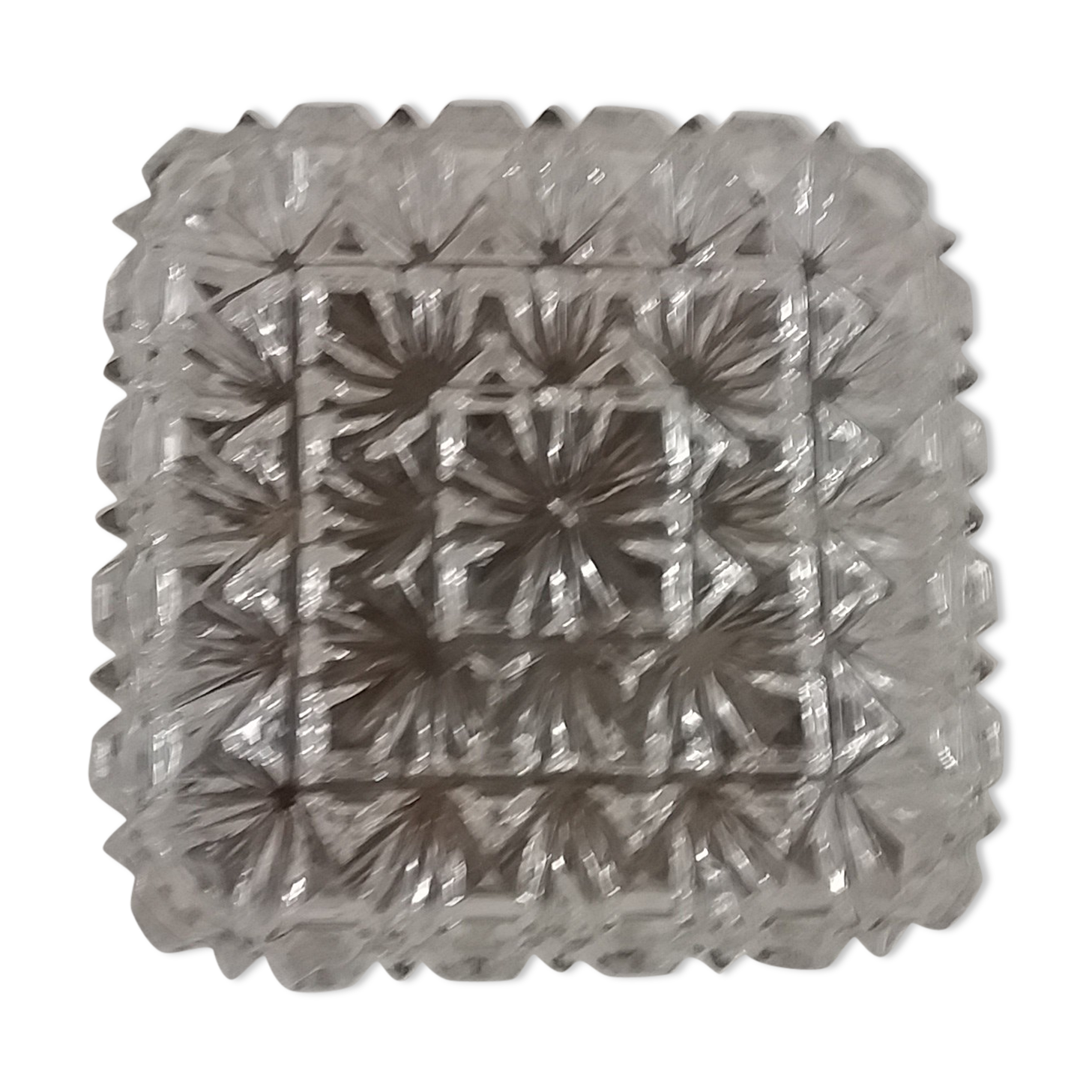 Square glass ceiling light