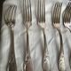 Silver metal cutlery