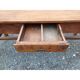 19th century country farmhouse table in walnut and pine, with 3 drawers