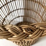 Rattan wastebasket