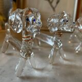 Blown glass dog knife holder